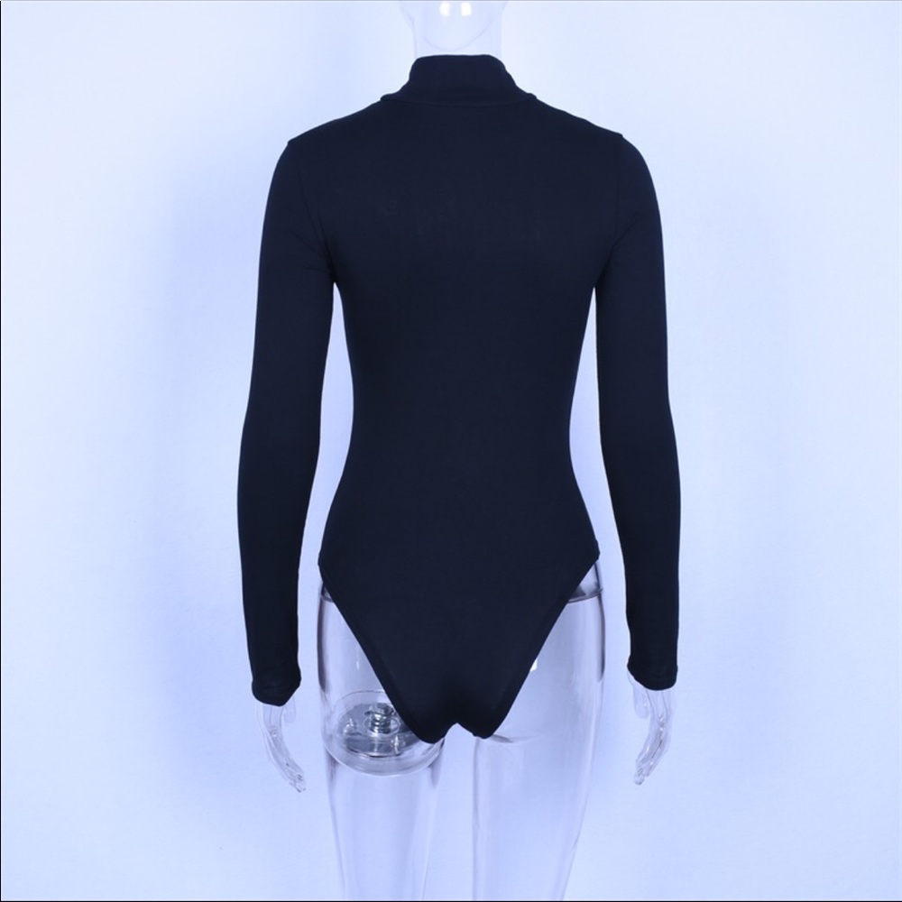 Just In! Turtleneck Bodysuit Basic Long Sleeve Tee - Picture 5 of 8